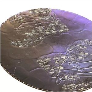 Arthur Armour Hand Wrought Gold Anodized Aluminum Plate ~ Pine Mountain Motif